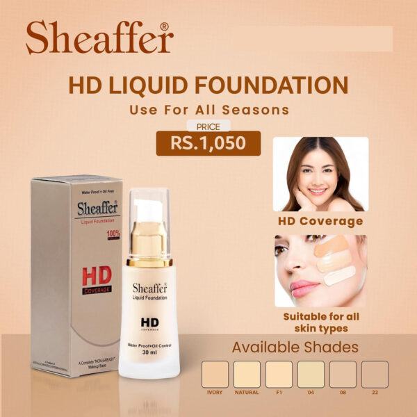 Sheaffer Cosmetics HD Liquid Foundation Shades