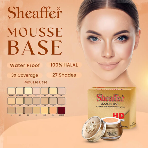 Sheaffer Cosmetics Mousse Base Shades Card